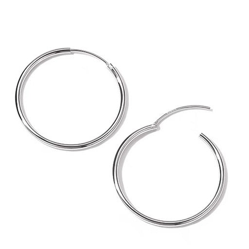 Wholesale  S925 sterling silver bold large circle plain ring earrings women's ear ring temperament ear ring earrings