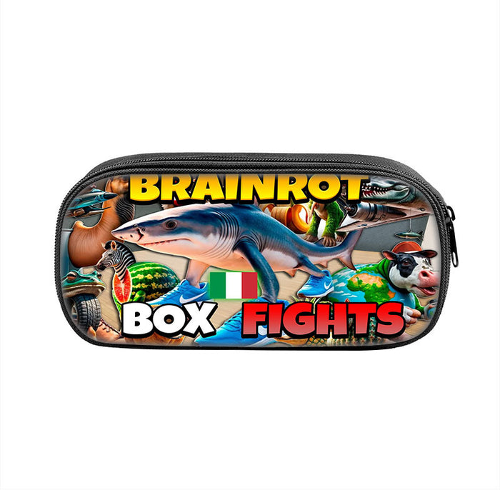 Wholesale  Printed Pencil Bag Brain Shark Student Stationery Bag