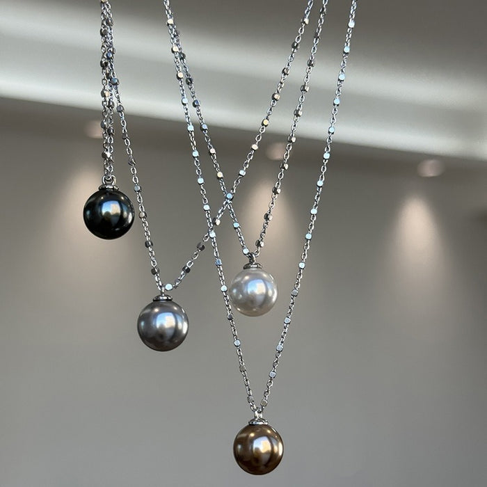 Wholesale Pearl necklace, women's minimalist temperament, collarbone chain, light luxury, niche high-end feel