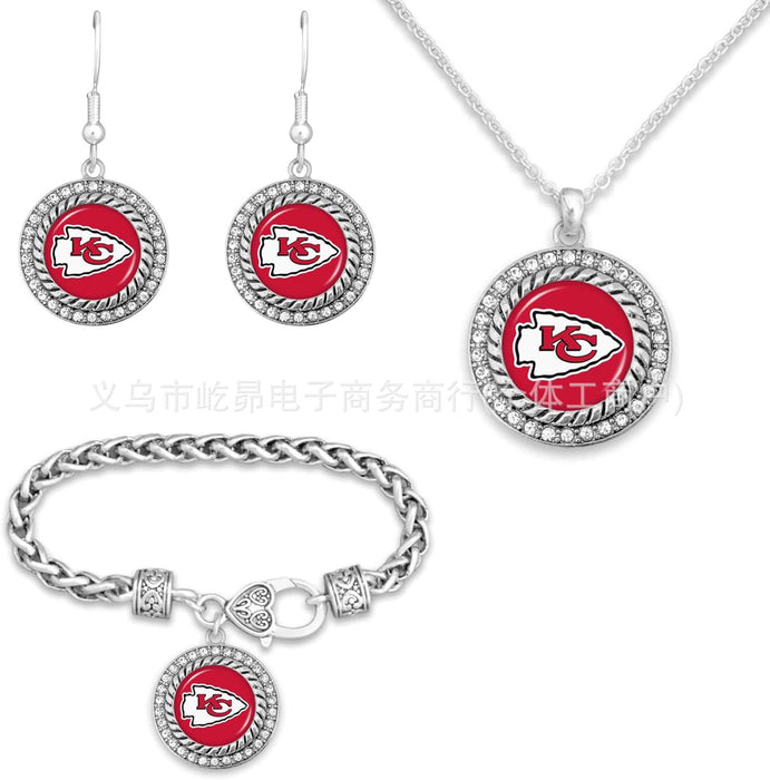 Wholesale Rugby Bracelet Necklace Earring Set