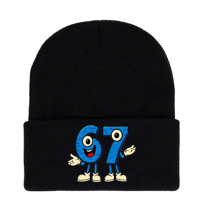 Wholesale Letter pattern knitted hat wool hat warm hat