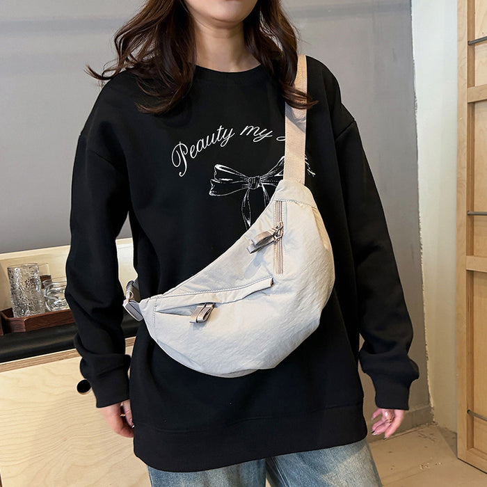 Wholesale Versatile crossbody bag, thickened trendy chest bag, cow horn bag, casual
