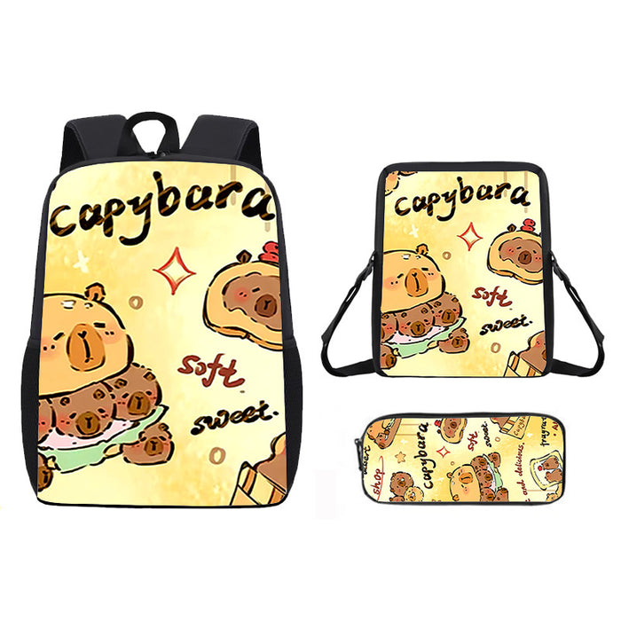 Wholesale Capybara Cute Cartoon Schoolbag  Students Large Capacity Backpack Rucksack