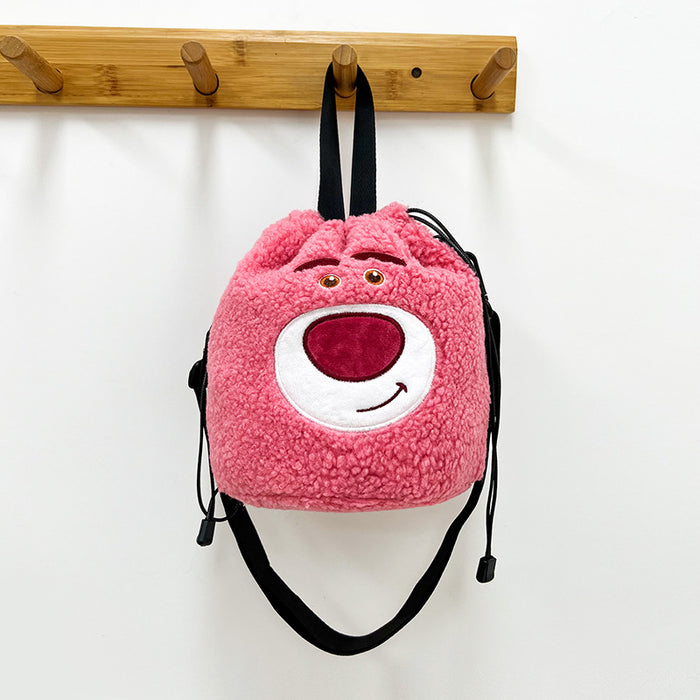 Wholesale Cute children's casual fashion cute plush cartoon bag personalized duck portable shoulder messenger bag