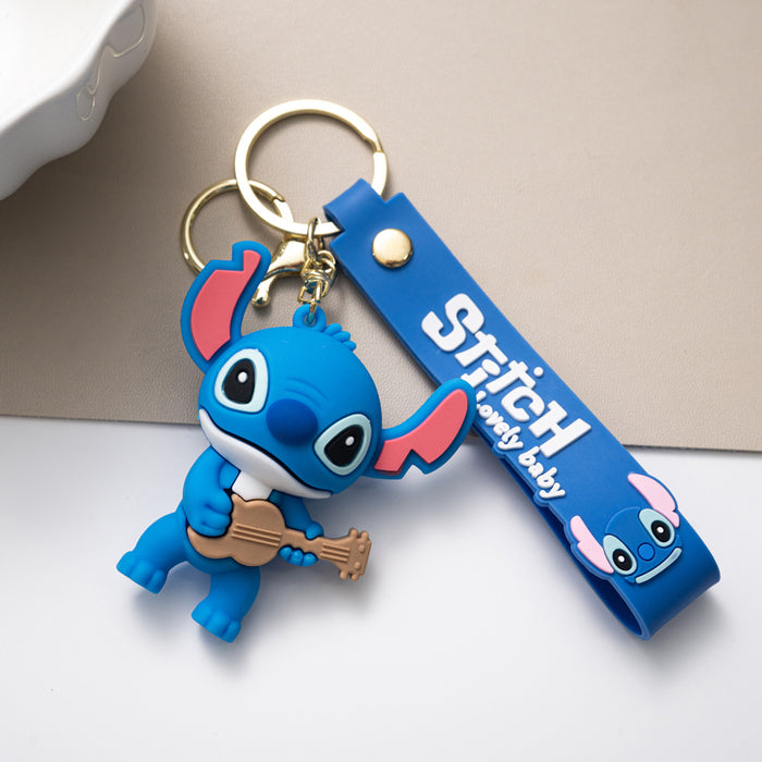 Wholesale Cute PVC cartoon keychains for men and women.