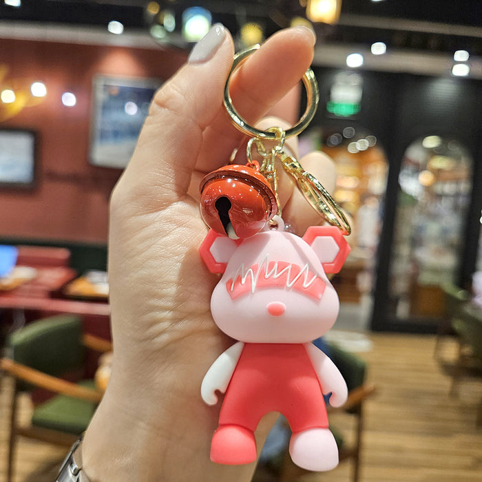 Wholesale lightning bear keychain creative couple car bag key chain pendant small gift