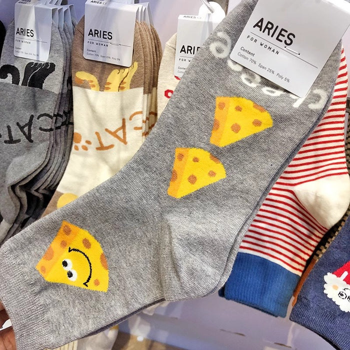 Wholesale Cute Cartoon Girl Socks Colorful for Women