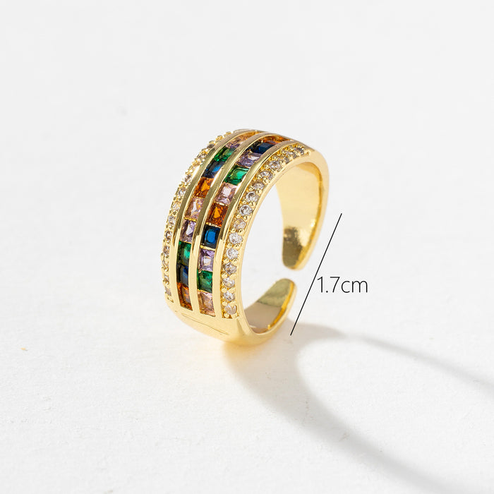 Wholesale Copper Colored Zirconia Open Ring JDC-RS-ShangY012