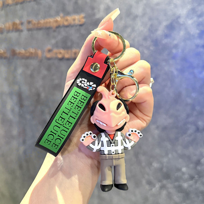 Wholesale 3pcs Cartoon Silicone Keychain Pendant Decorative Bag Charm