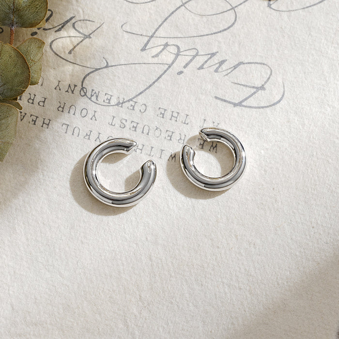 Wholesale Exaggerated hollow ear loops with geometric C-shaped ear clips