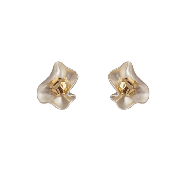 Wholesale Simple Metal Petal Earrings JDC-ES-HanDu002