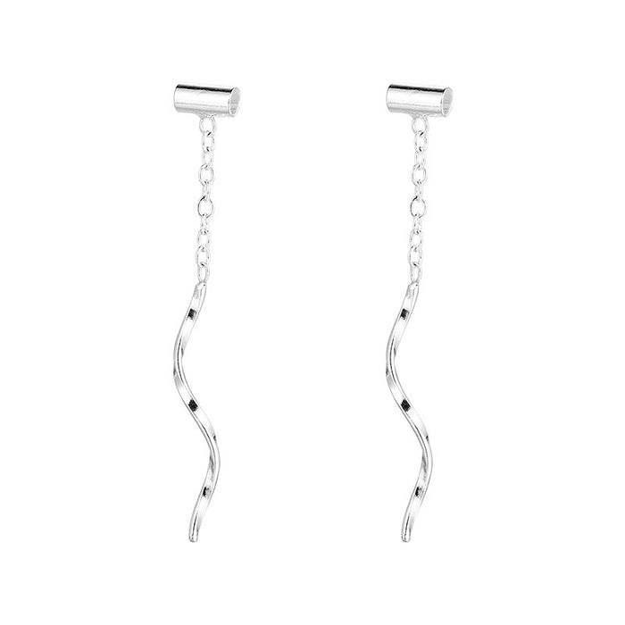 Wholesale Silver needle earrings with elegant style, light luxury earrings for women