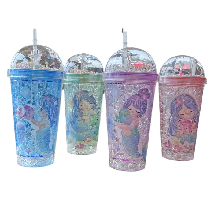 Wholesale Cartoon Pattern Double Layer Sequin Plastic Cup JDC-CUP-Yihui003