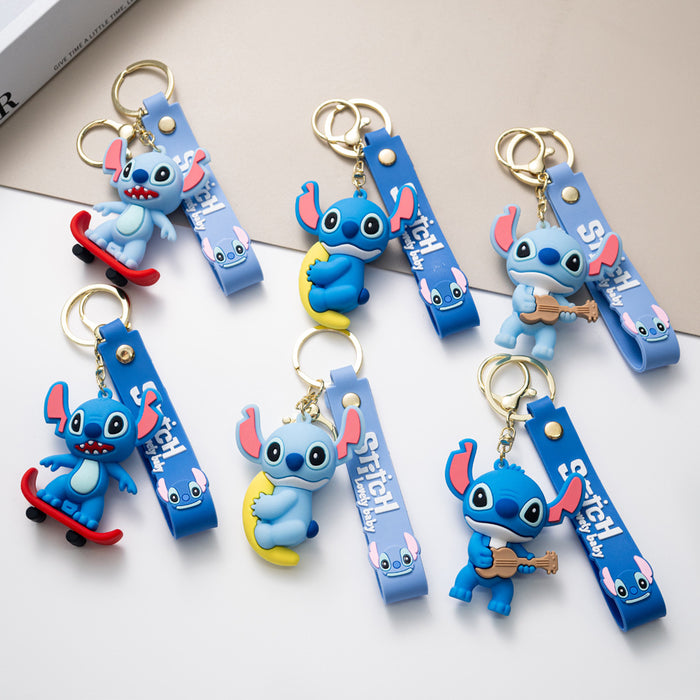 Wholesale Cute PVC cartoon keychains for men and women.