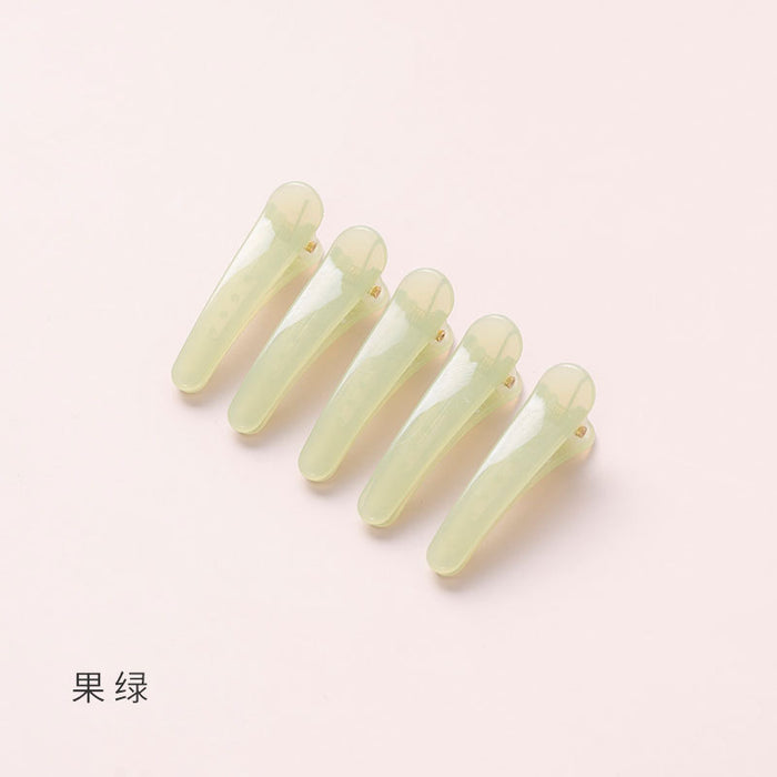 Wholesale  color  clip jelly color hair clip color translucent small clip 3.5cm plastic hair clip Accessories