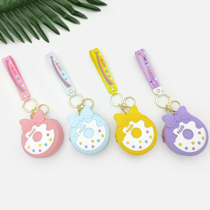 Wholesale Round Coin Bag Cartoon Coin Purse Sweet Mini Silicone Bag Headset Bag