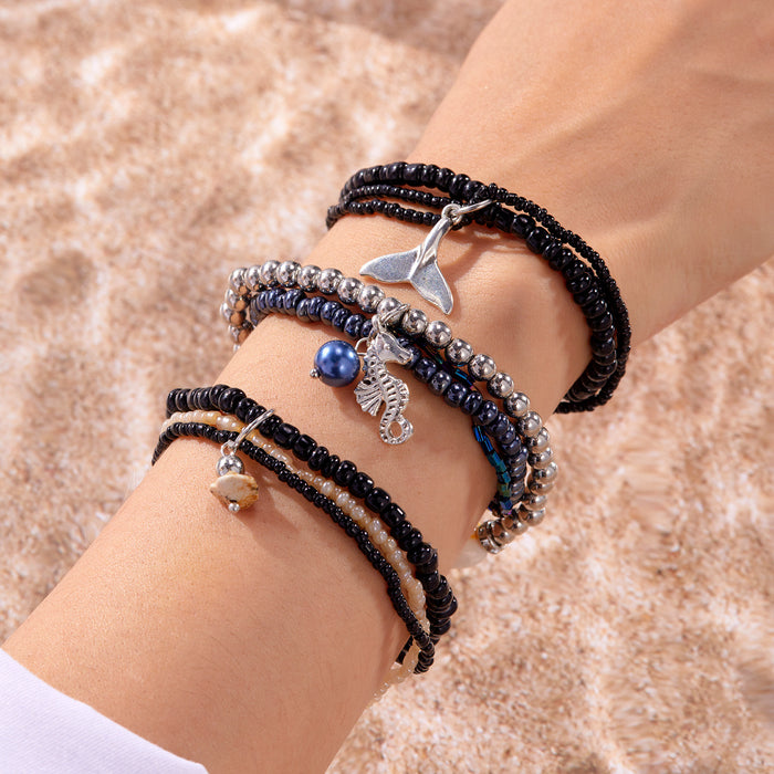 Wholesale Bohemian Beach Bracelet Set Alloy Handmade Charm Bracelets