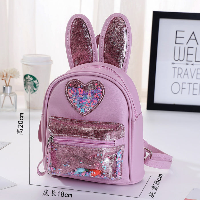 Wholesale New Children' s Backpack Fashion Sequined Cute Rabbit Mini Backpack Casual Outing Kindergarten School Bag