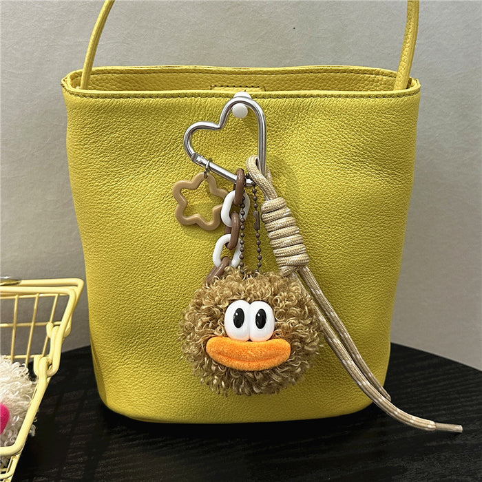 Wholesale Cute cartoon plush toy pendant, keychain, backpack, woven rope