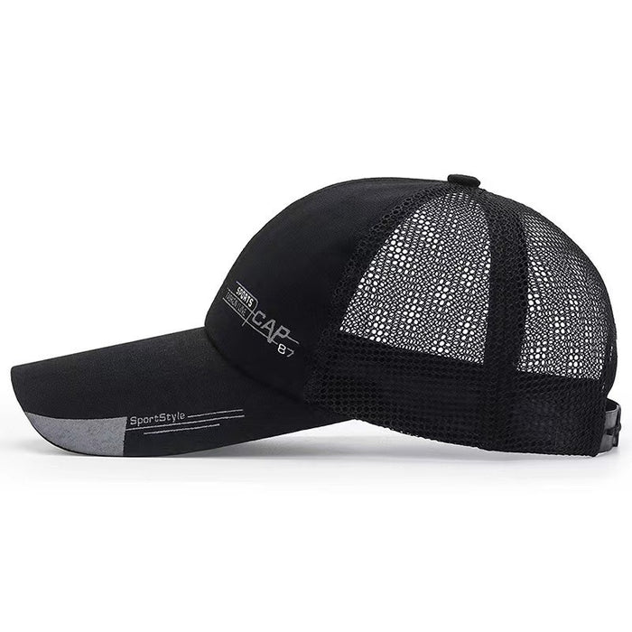 Wholesale Summer Mesh Breathable Long Eave Sunshade Baseball Cap Men's  CAP Half Mesh Large Eave  Hat