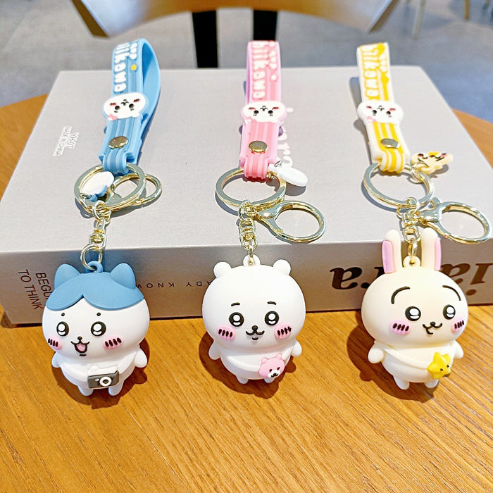 Wholesale   Cartoon Keychain Couple School Bag Pendant Car Key Chain Accessories