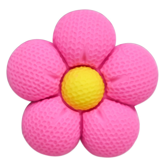 Wholesale Cartoon five petal flower 3D three-dimensional DIY hole shoe buckle PVC soft rubber detachable decorative accessory