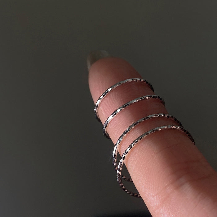 Wholesale Pure silver circle ring, layered for women, niche design, cool style, high-end fashion, personalized and simple