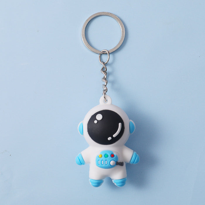 Wholesale Cartoon keychain silicone astronaut Keychain Car pendant doll keychain pendant