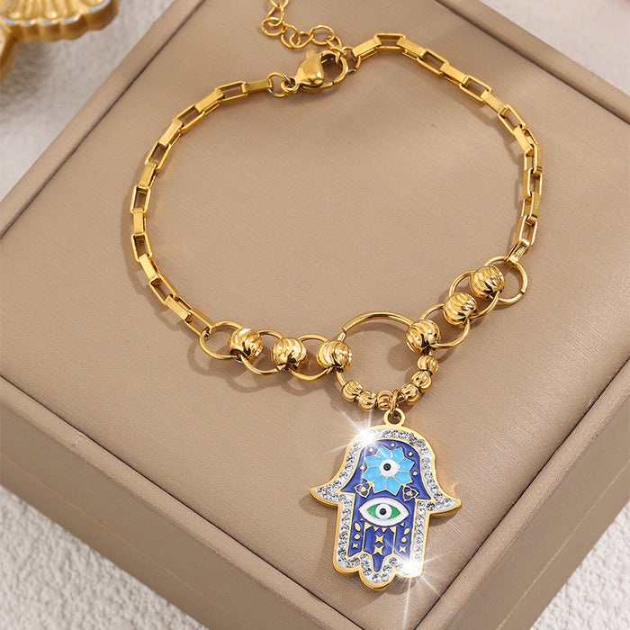 Wholesale Titanium Steel Bracelet Devil's Eye Palm Bracelet High Grade Stainless Steel Bracelet