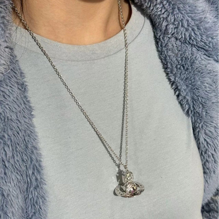 Wholesale Necklace colored diamond pendant sweater chain