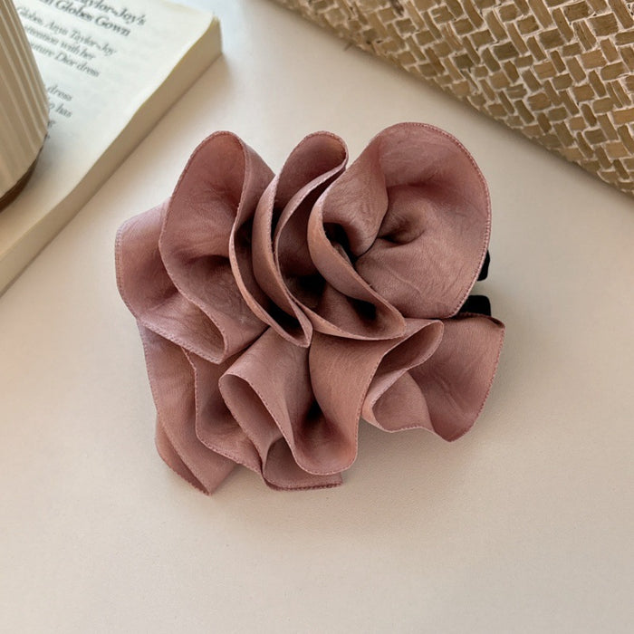 Wholesale Temperament satin bow hem women's high skull top high ponytail vertical clip high-end horizontal clip hair new