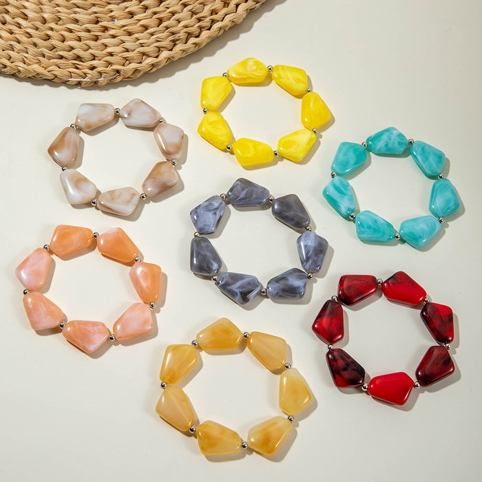 Wholesale Bohemian Irregular Acrylic Colorful Bracelet for Anniversary Fashion Accessory MOQ≥2