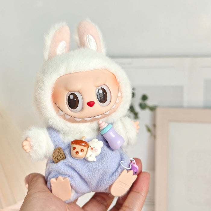 Wholesale Sitting 15cm Party Clothes Mini Doll Clothes Sweet Pink Strap Pants