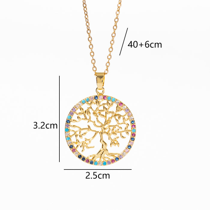 Wholesale Gold-plated copper micropaved zirconia necklace