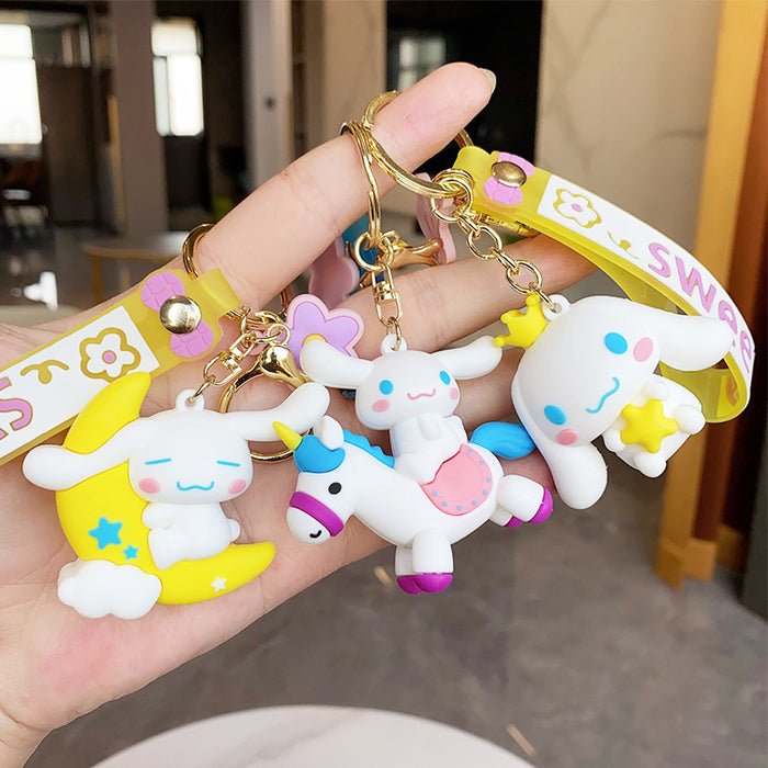 Wholesale Cute Cartoon PVC Keychain Bag Charm Trendy Birthday Gift Accessory for Couples