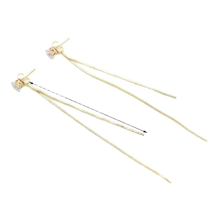 Wholesale Personalized Niche Earrings Fashionable Simple Long Tassel Earrings for Women