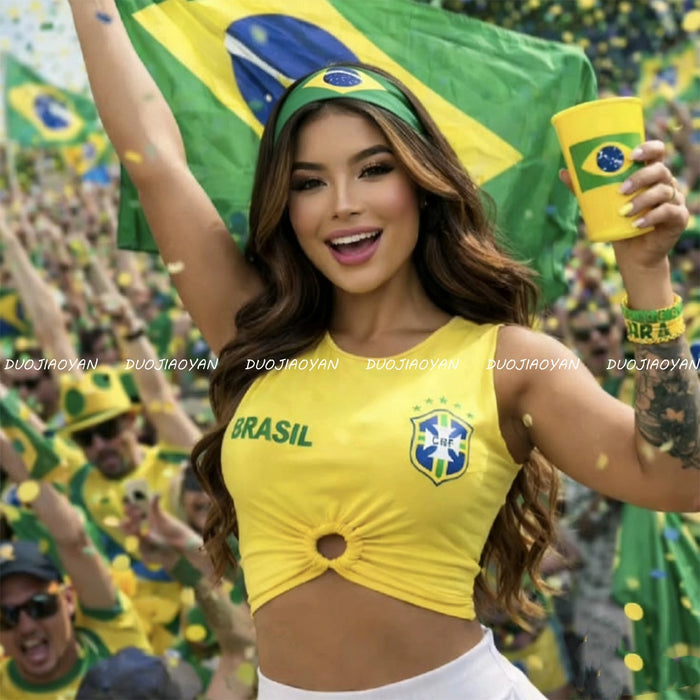 Wholesale World Cup Flag Print Headband Party Fan Cheering Hair Accessory Trendy Gift