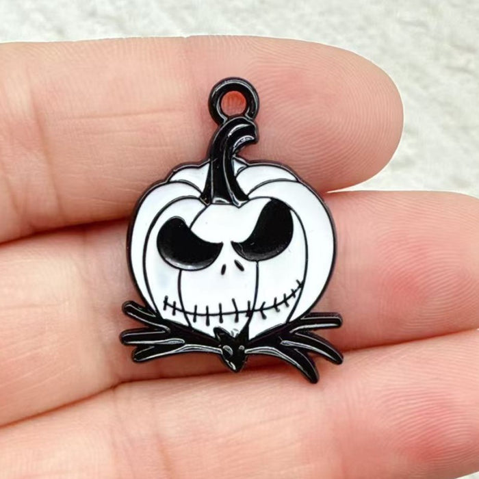 Wholesale 10pcs  Series DIY Festival Decorations Witch Pendant Tombstone Hair Tie Spray-Painted Pumpkin Hanging Ornament