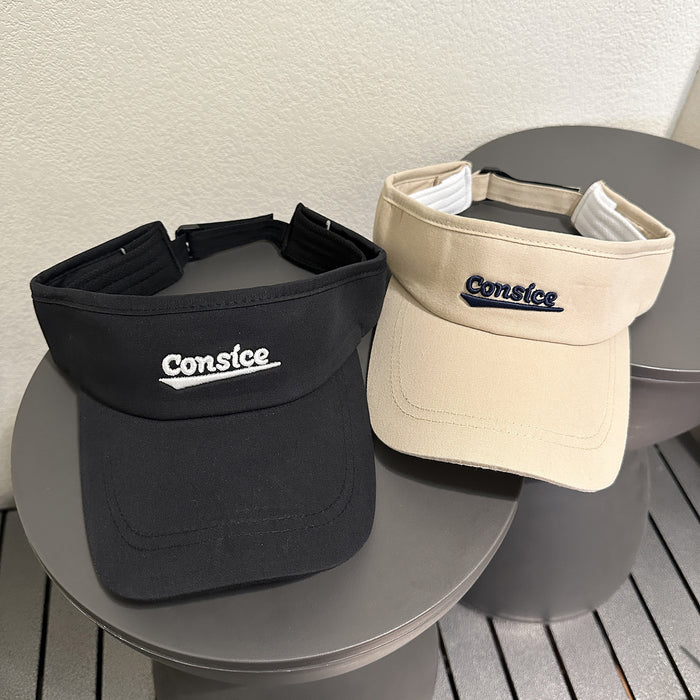 Wholesale Simple letter duck tongue empty top hat for outdoor sports, running, sun shading, no roof, casual sun protection