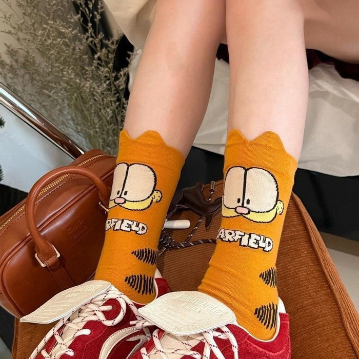 Wholesale Cute Socks for Children, Girls, Middle Socks, Autumn/Winter Long Socks, Stacked Socks, Creative and Bizarre Design