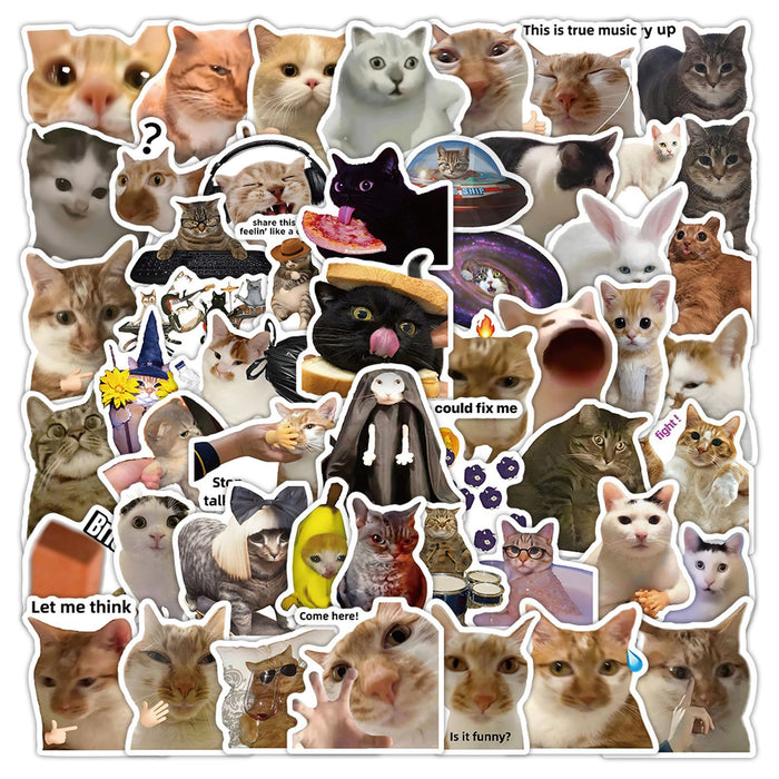 Wholesale 56 pieces cartoon cat terrier collection stickers