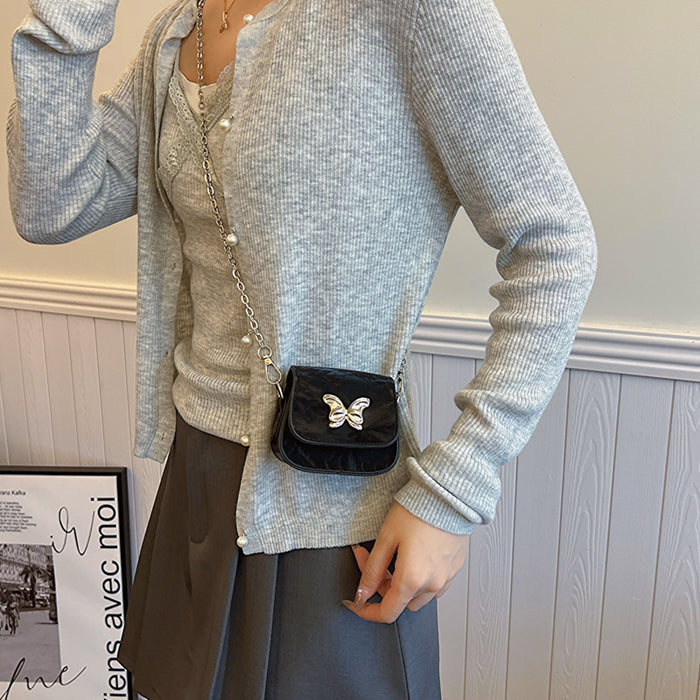 Wholesale Niche design texture chain bag small square bag commuting shoulder crossbody bag