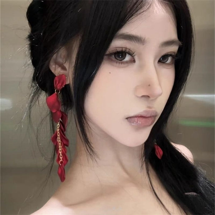 Wholesale Holiday style sunflower earrings exaggerated women' s seaside travel photo earrings