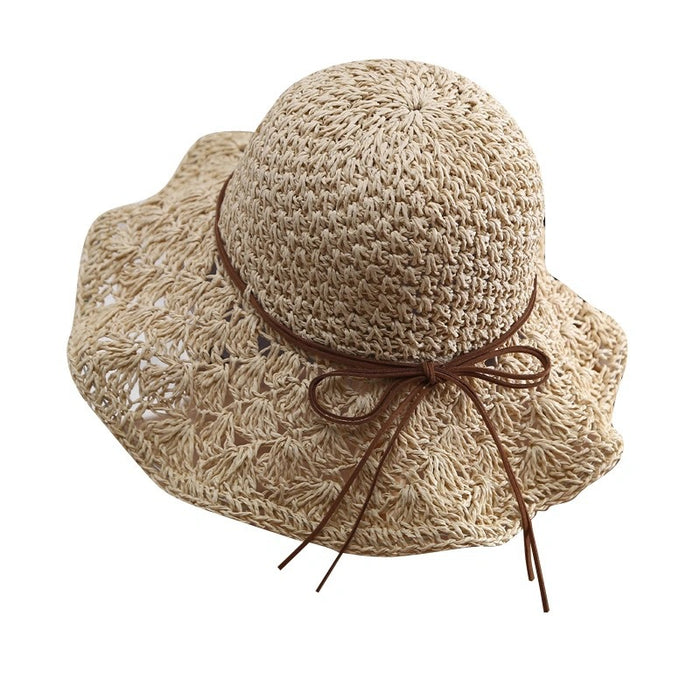 Wholesale Sunscreen hat, hand woven sunshade grass hat, face covering versatile hat