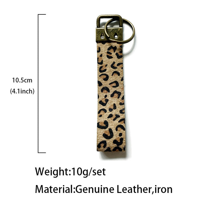 Wholesale Retro Bohemian Leather Horse Hair Keychain