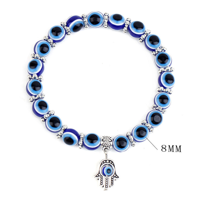 Wholesale Blue Eye Bracelet Palm Devil's Eye Beaded Bracelet