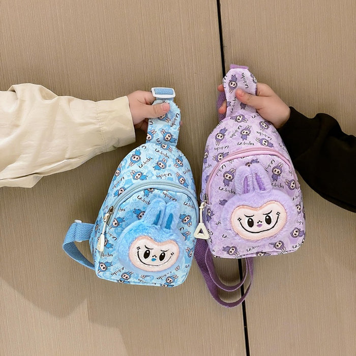 Wholesale children's chest bag cute plush shoulder bag cartoon doll lightweight crossbody bag