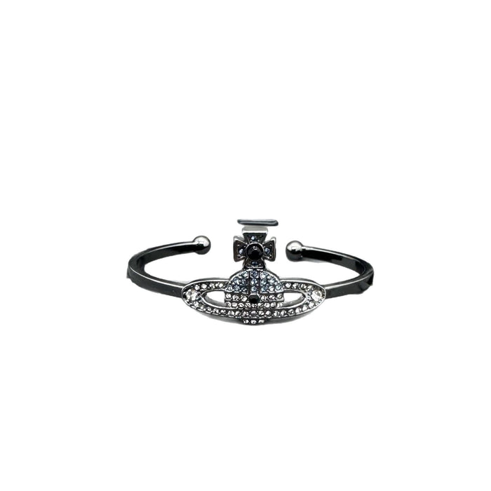 Wholesale Saturn Full Diamond Classic Planet Bracelet Opening Adjustable Punk Style Bracelet