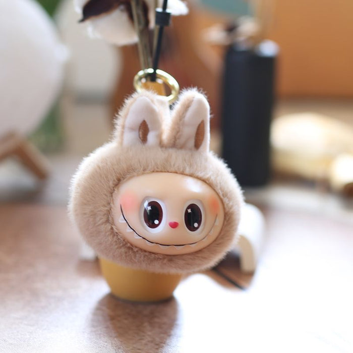 Wholesale Cute vinyl rabbit second generation small pendant plush toy doll bag pendant keychain doll
