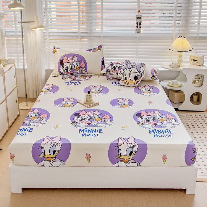 Wholesale A-level Cloud Washed Cotton Cute Cartoon Girl Heart Dormitory Bed Sheets JDC-SEE-AiErMei007